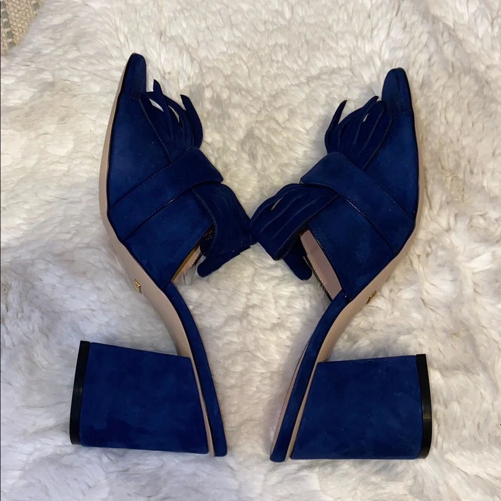 Gucci Women's GG Navy Fringe Sandals